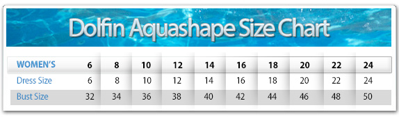 Dolfin Swimsuit Size Chart